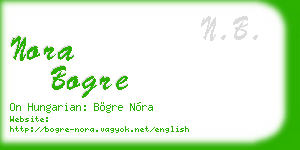 nora bogre business card
